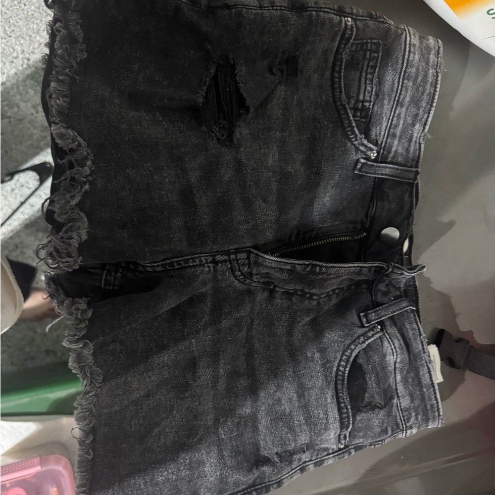 H&M Charcoal Denim Shorts